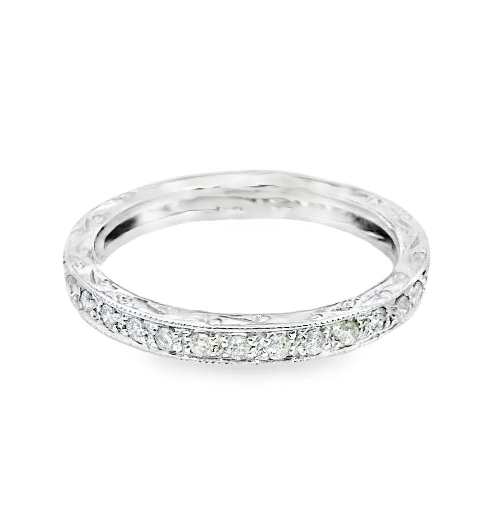 18K White Gold 0.44ct Diamond Eternity Women's Wedding Band
