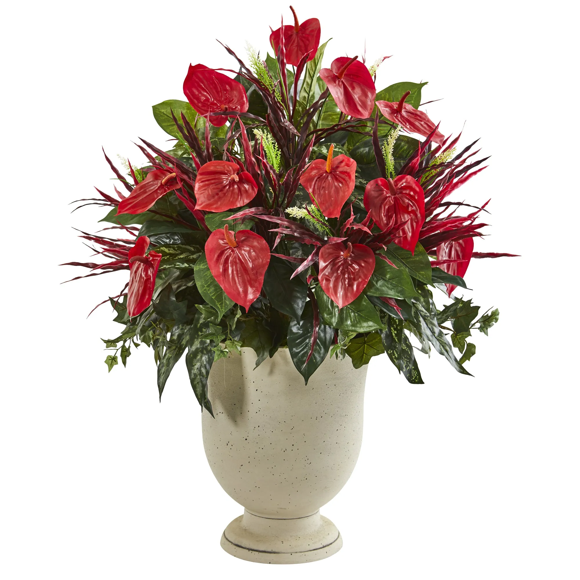 27" Artificial Roses Arrangement w/Cylinder Vase - Low Maintenance, Life-Like & Vibrant Silk Flowers For Busy People.