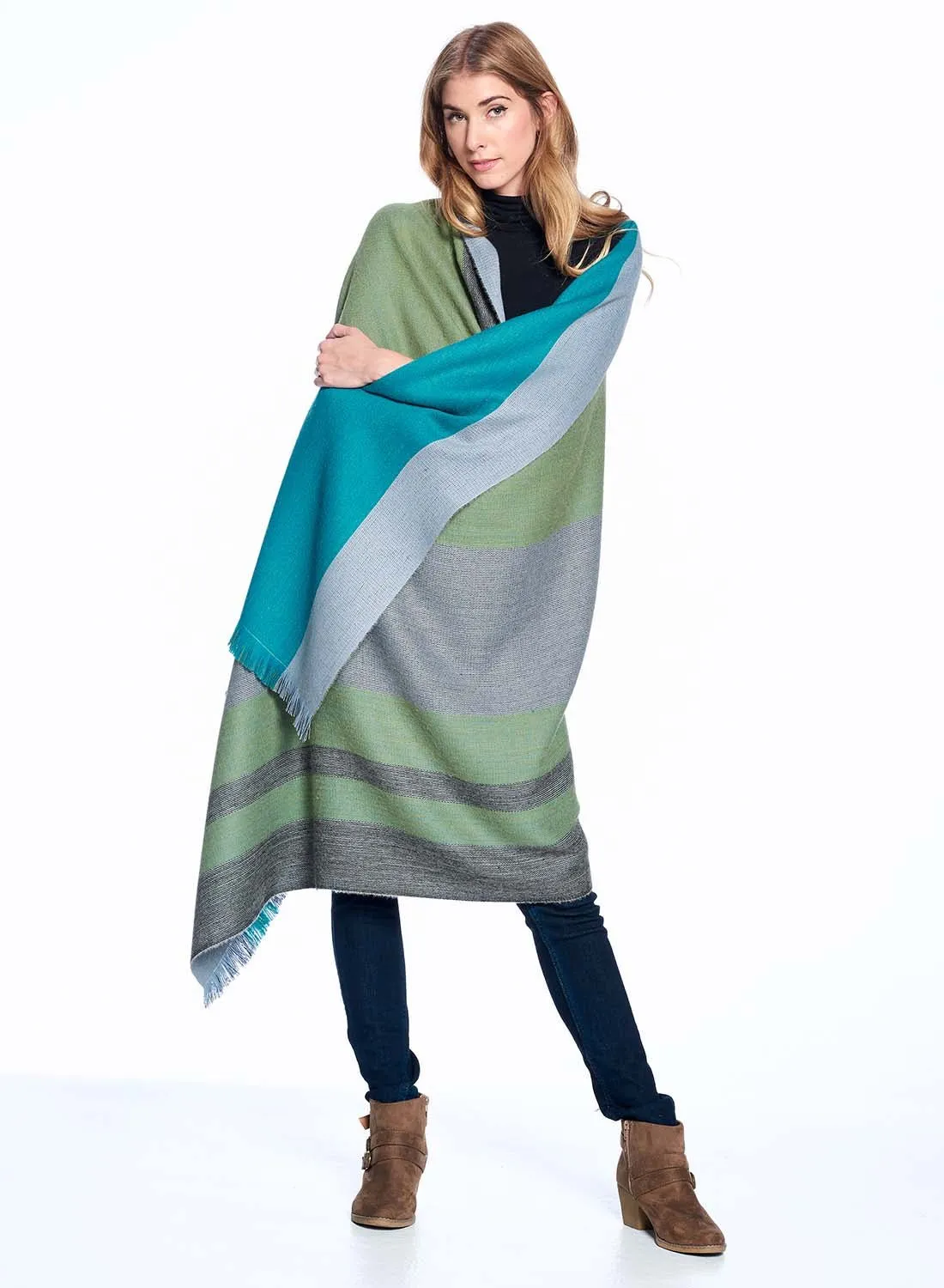 Alpaca Throw Blanket Reversible - Weeping Willow