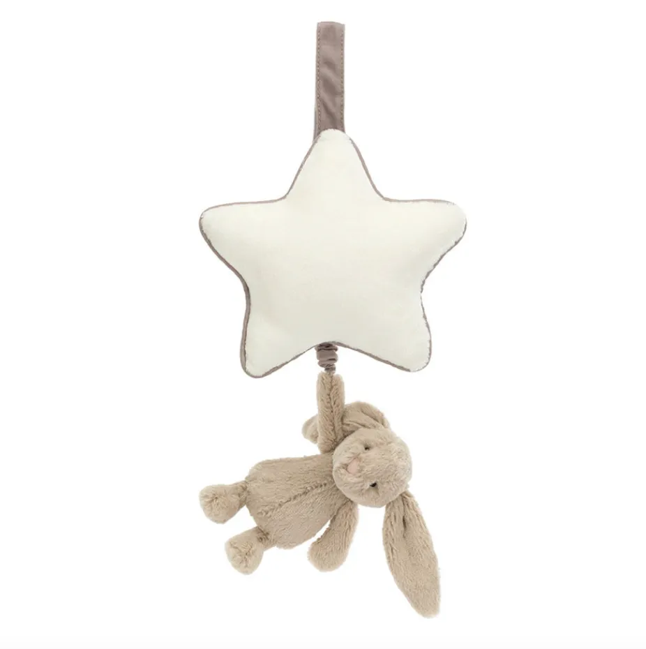 Bashful Beige Bunny Musical Pull