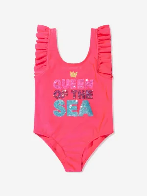 Billieblush Girls Queen Of The Sea Swimsuit in Orange