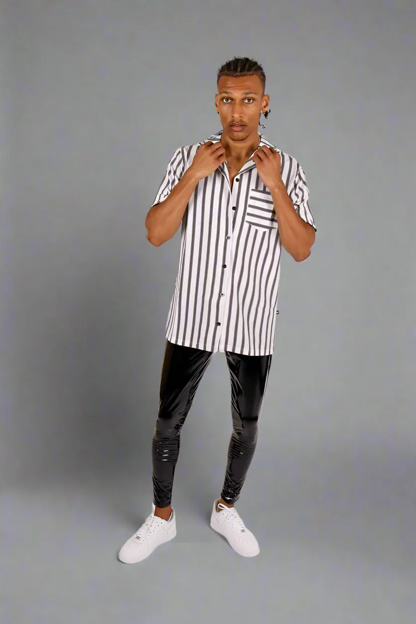 Black Gloss Vinyl Meggings