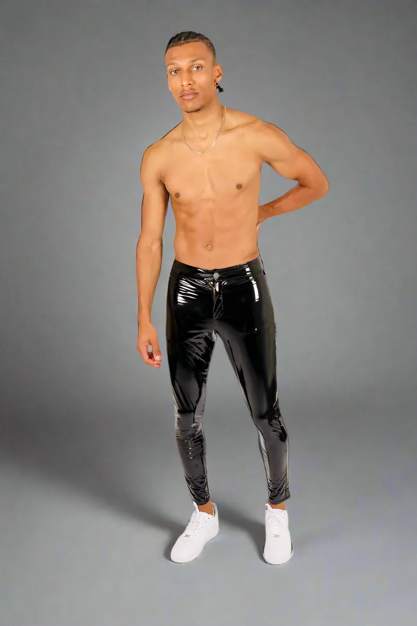 Black Gloss Vinyl Meggings
