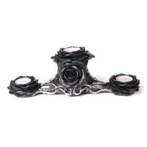 Black Rose Triple Tea Light Holder