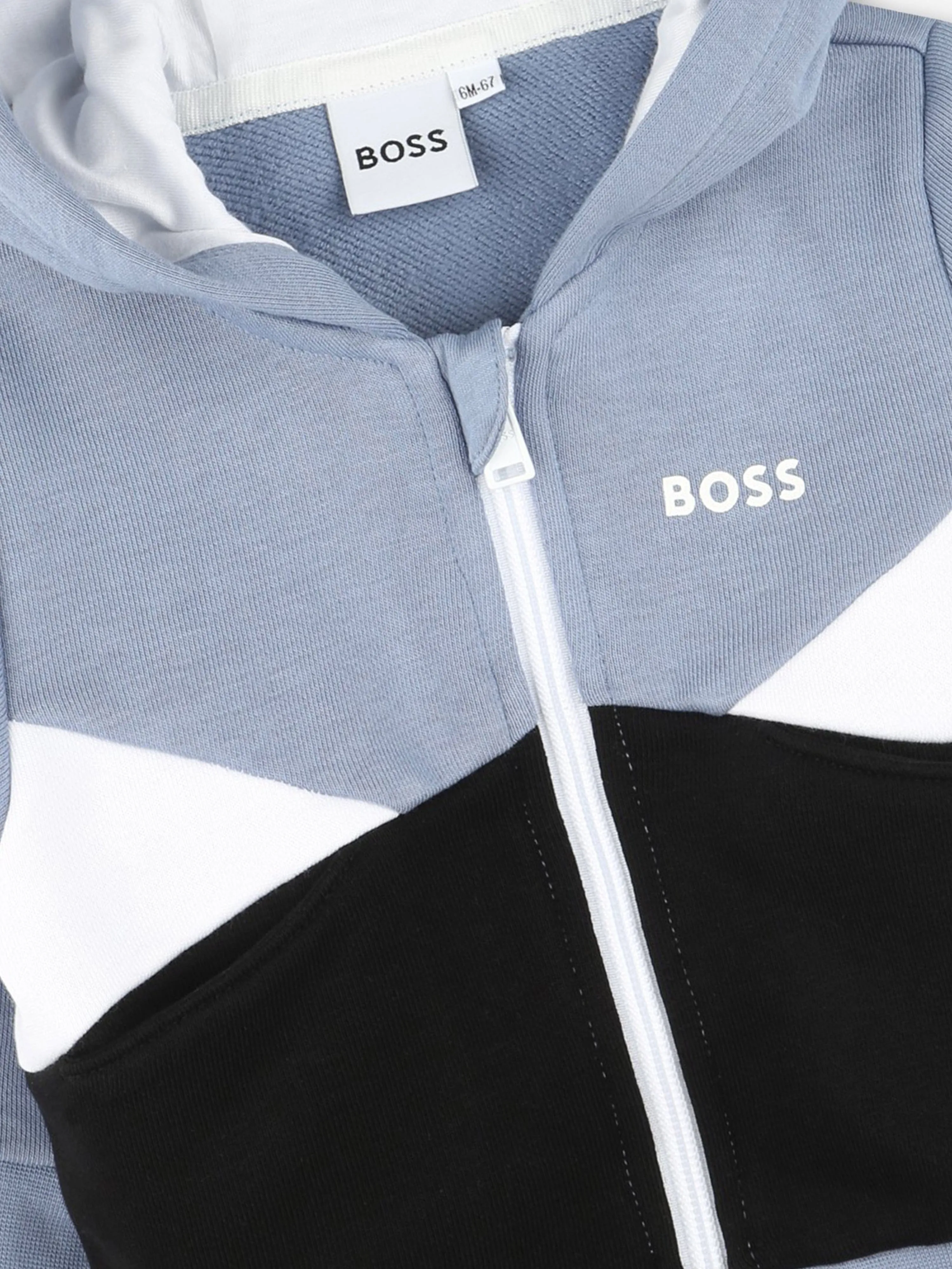 BOSS Baby Boys Zip Up Top in Grey