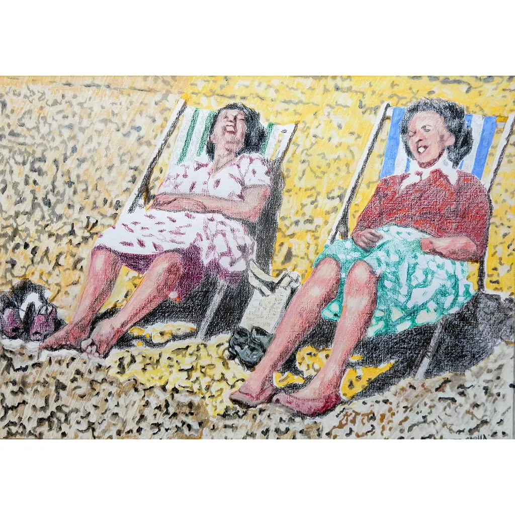 Brighton Beach seaside portrait by Stella Tooth