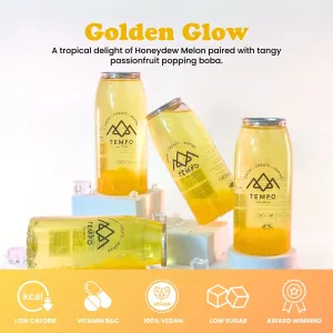 Bubble Tea Cans | Golden Glow - 4 Pack