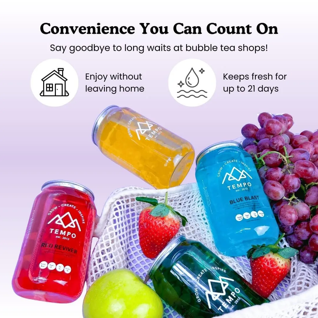 Bubble Tea Cans | Golden Glow - 4 Pack