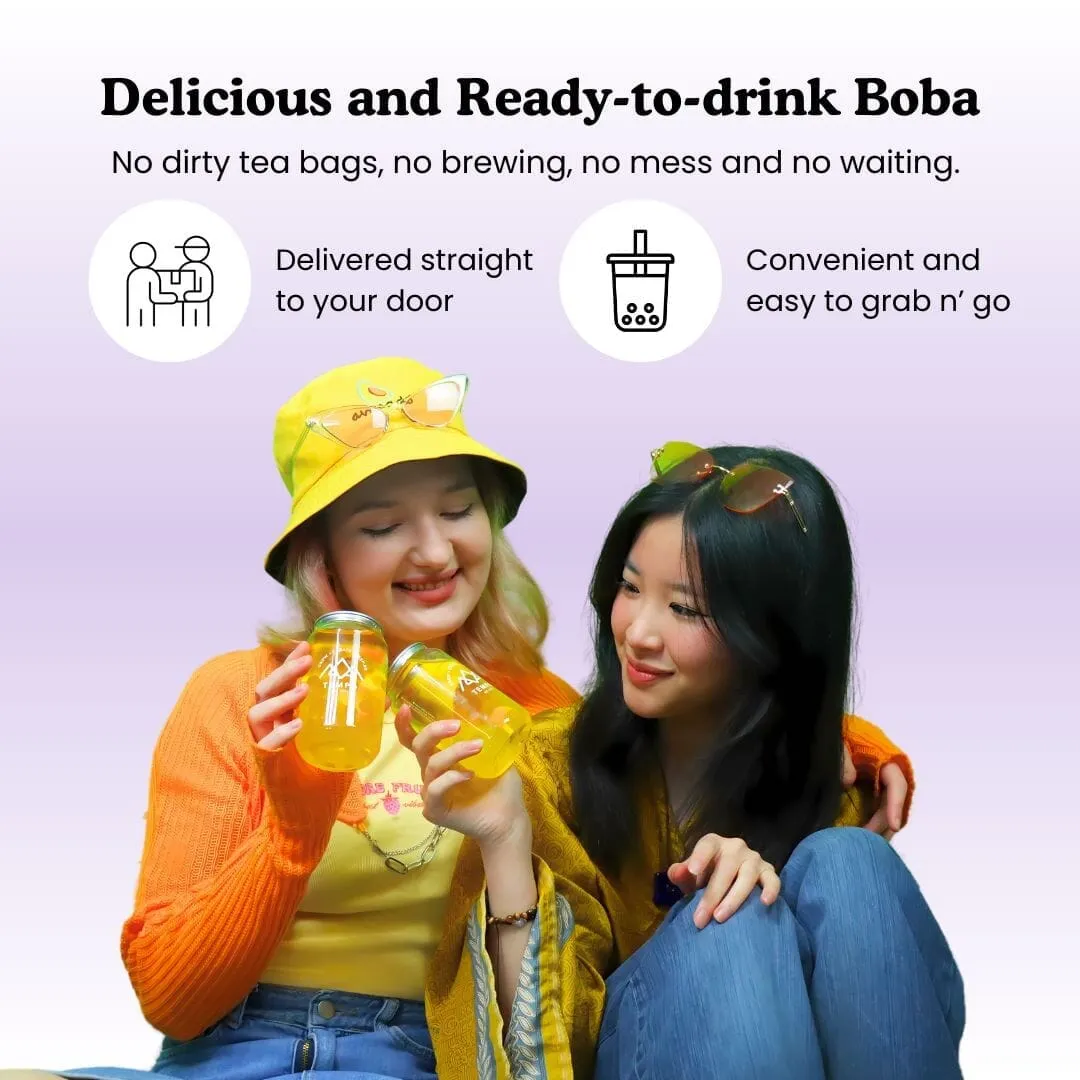 Bubble Tea Cans | Golden Glow - 4 Pack