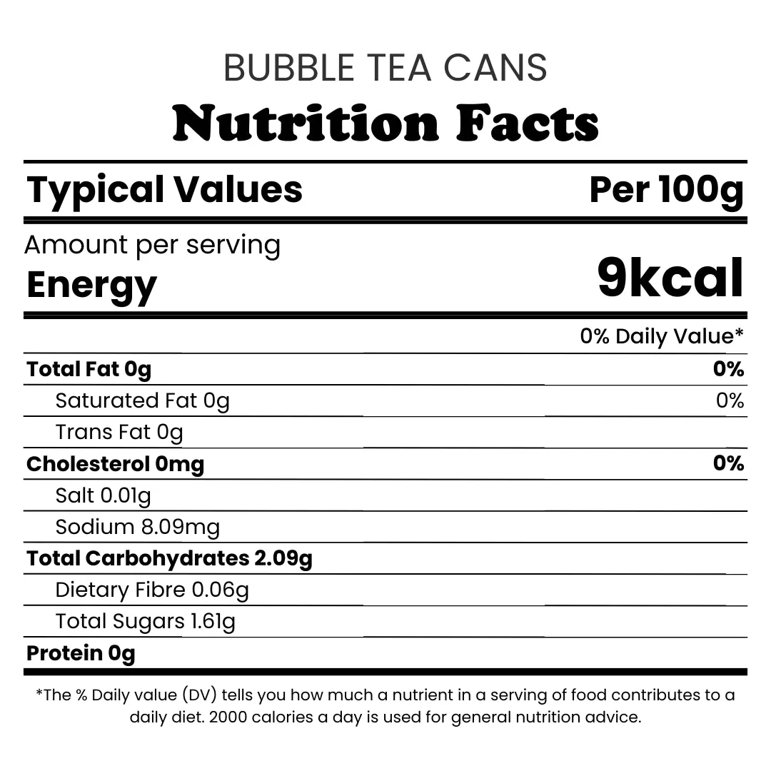 Bubble Tea Cans | Golden Glow - 4 Pack