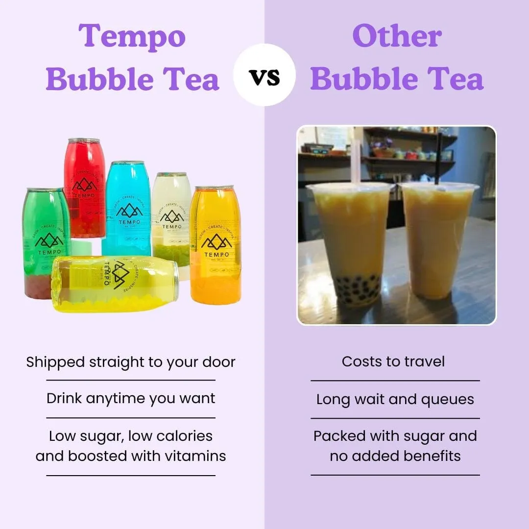 Bubble Tea Cans | Golden Glow - 4 Pack