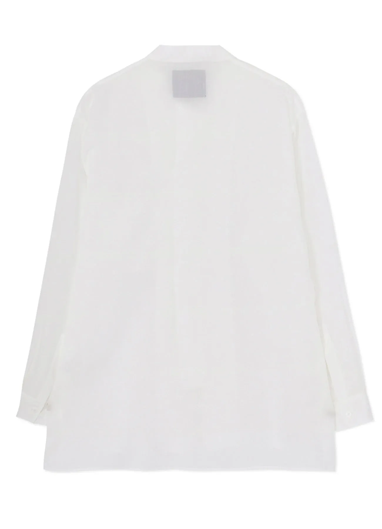 CELLULOSE LAWN OPEN COLLAR RIBBON SHIRT