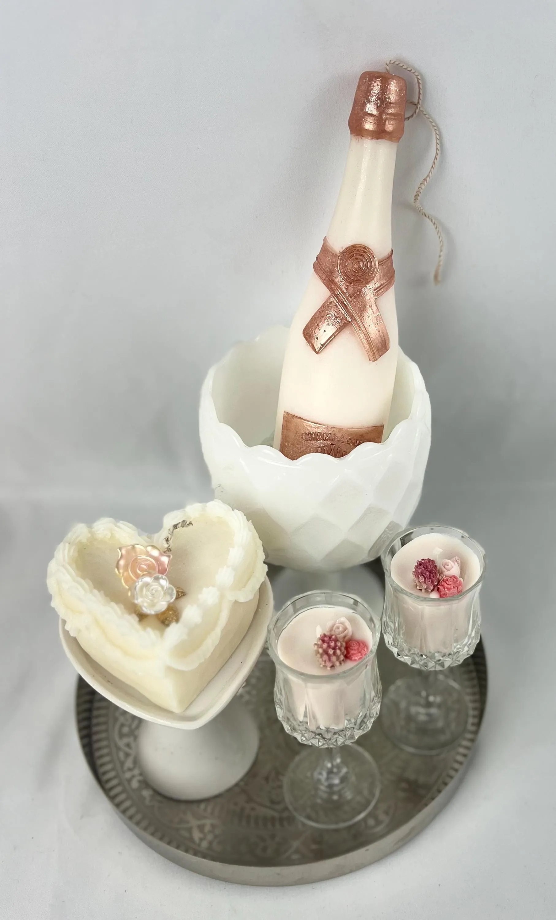 Cordial Glass Candles & Champagne