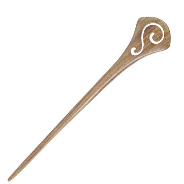 CrystalMood Handmade Carved Wood Hair Stick Totem