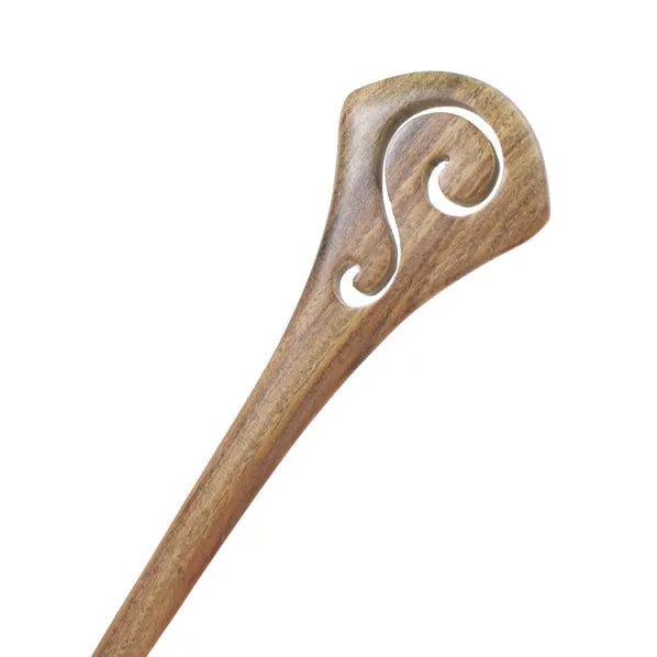 CrystalMood Handmade Carved Wood Hair Stick Totem