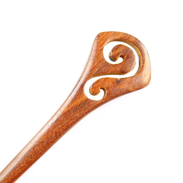 CrystalMood Handmade Carved Wood Hair Stick Totem