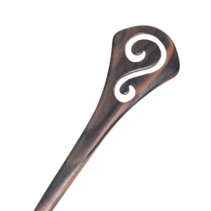 CrystalMood Handmade Carved Wood Hair Stick Totem