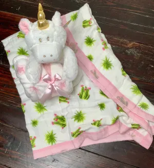 Cuddly Unicorn with Baby Blanket