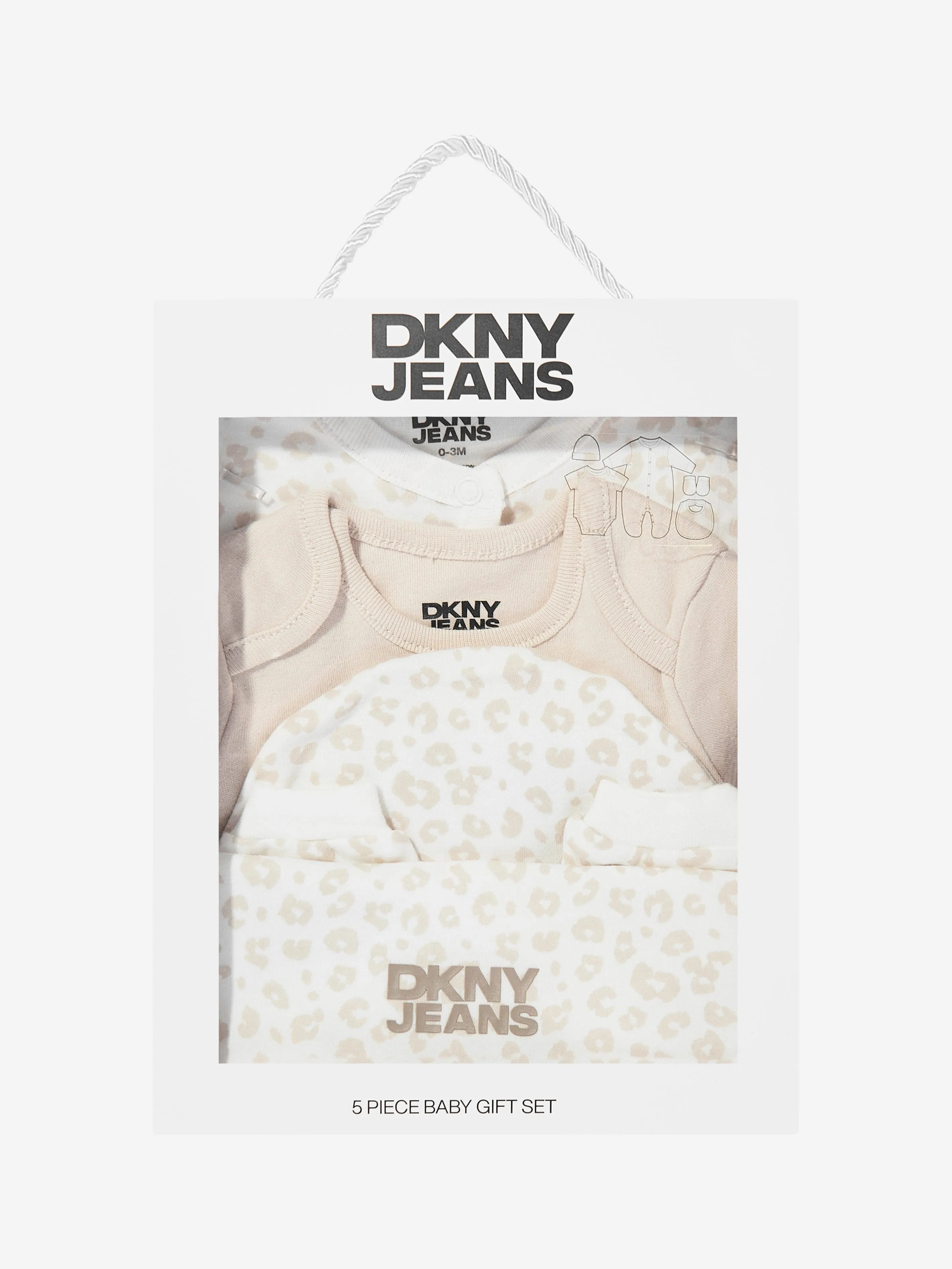 DKNY Baby 5 Piece Babygrow Set in Beige