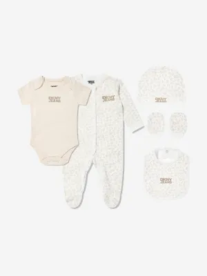 DKNY Baby 5 Piece Babygrow Set in Beige