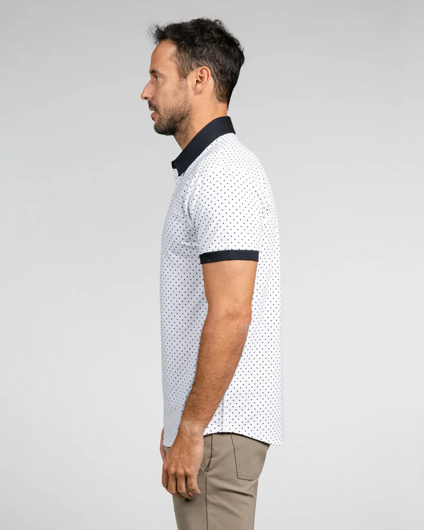 Drop-Cut: LUX Dotted Polo <!-- Size XL -->