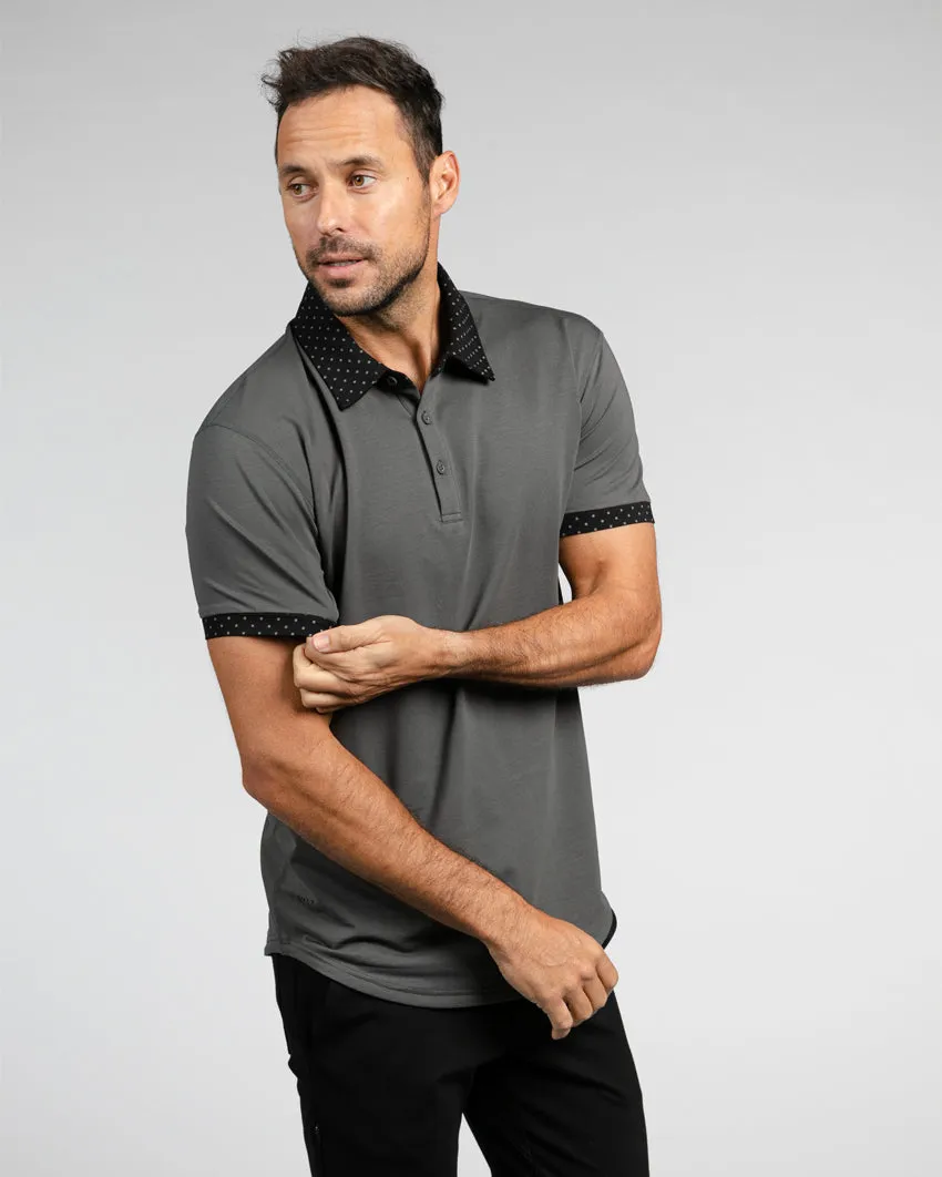 Drop-Cut: LUX Dotted Polo <!-- Size XL -->