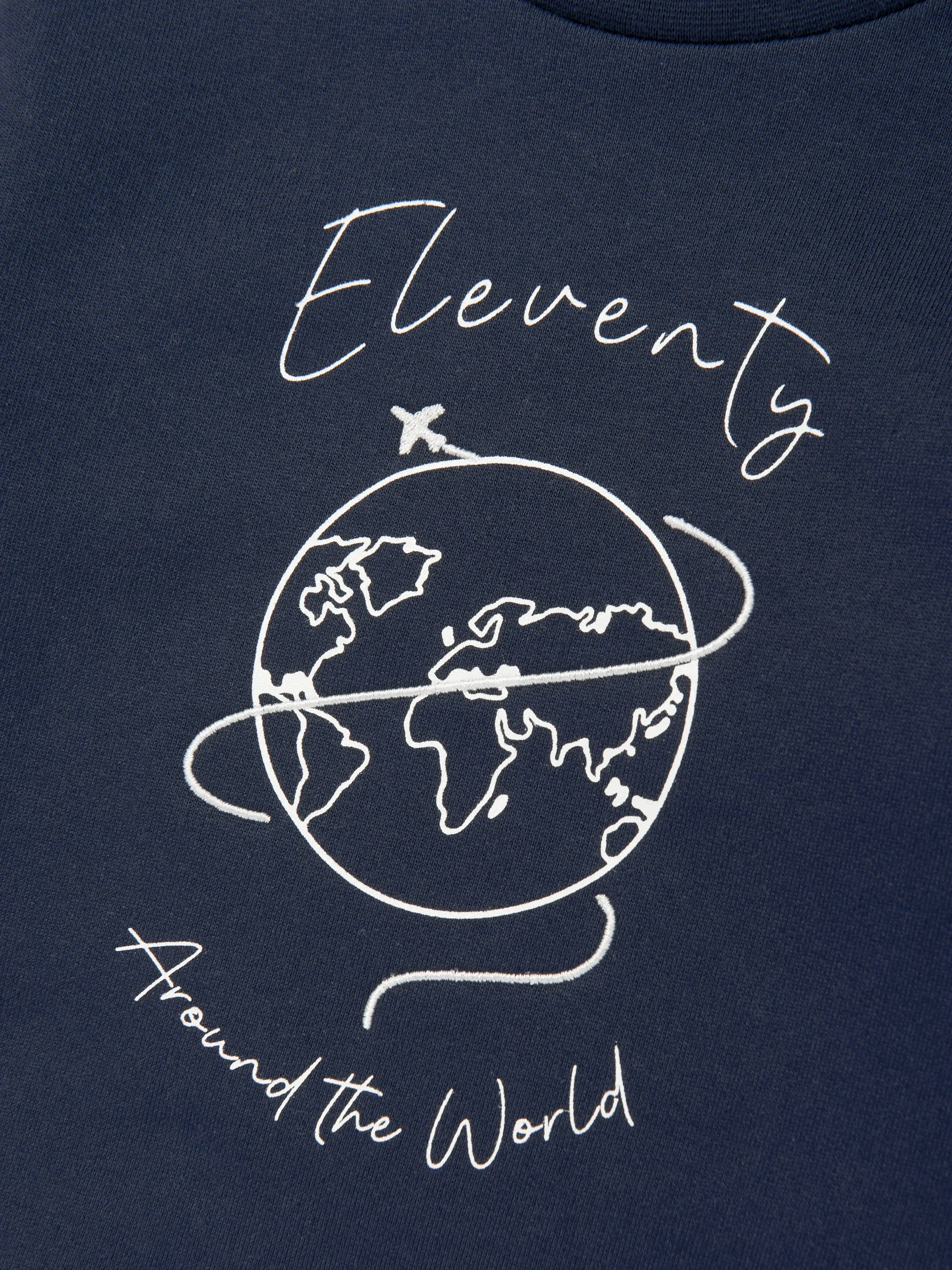 Eleventy Boys Around The World Sweatshirt in Blue
