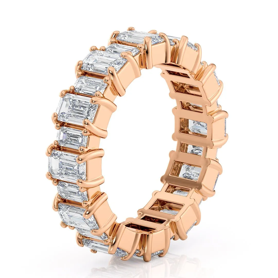 Emerald Cut Eternity Band  Lab-Grown Diamonds - The Santiago Wedding Band