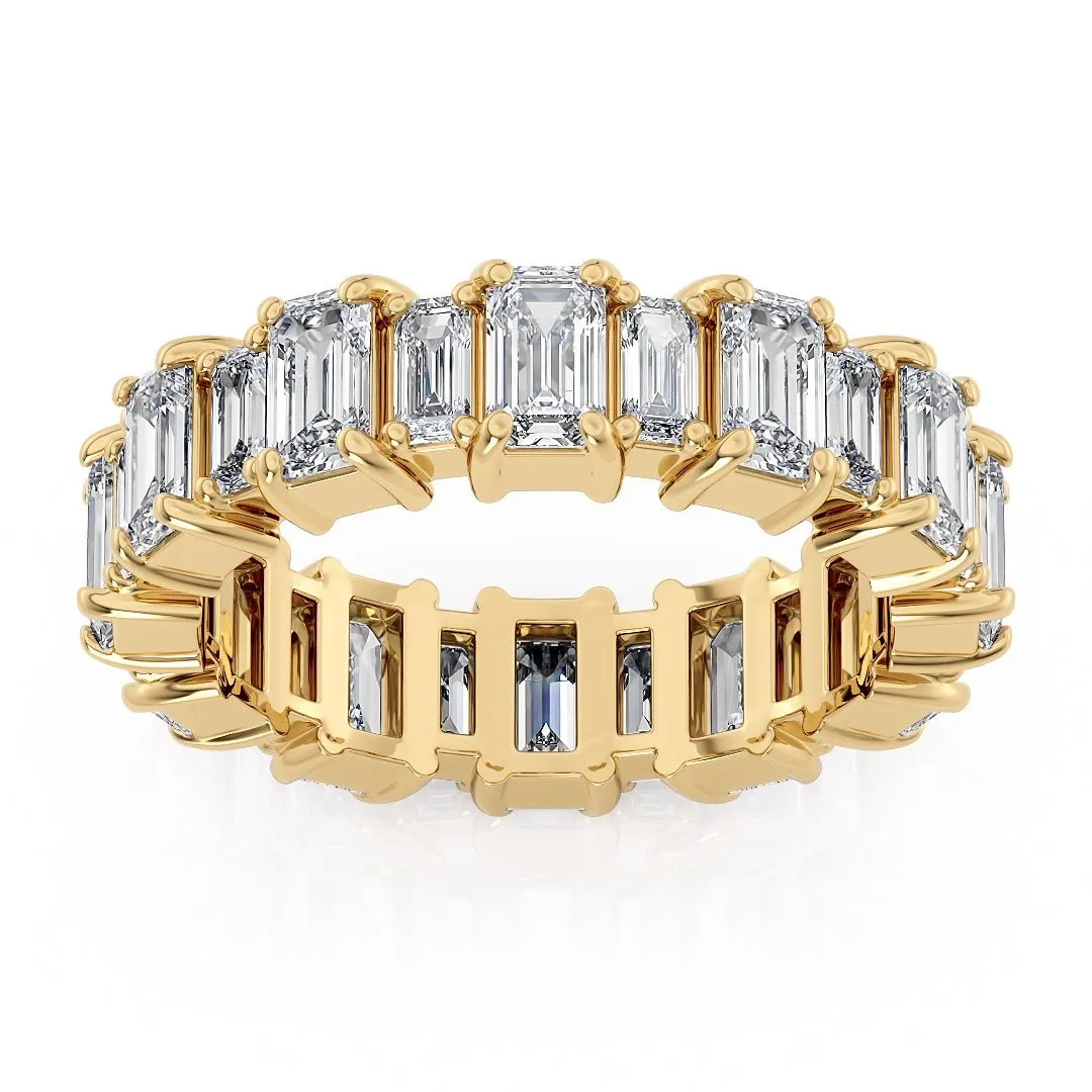Emerald Cut Eternity Band  Lab-Grown Diamonds - The Santiago Wedding Band