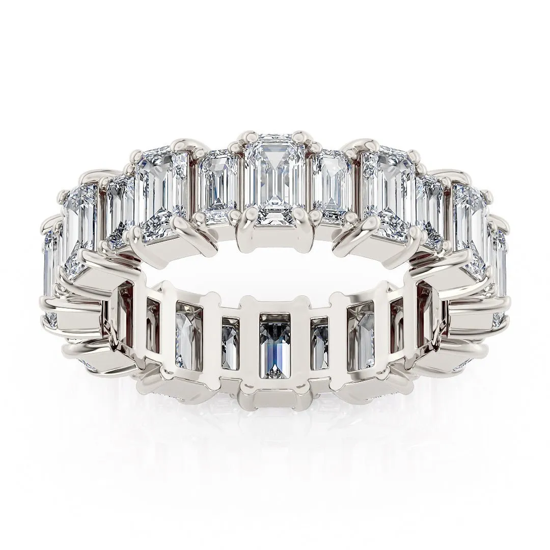 Emerald Cut Eternity Band  Lab-Grown Diamonds - The Santiago Wedding Band