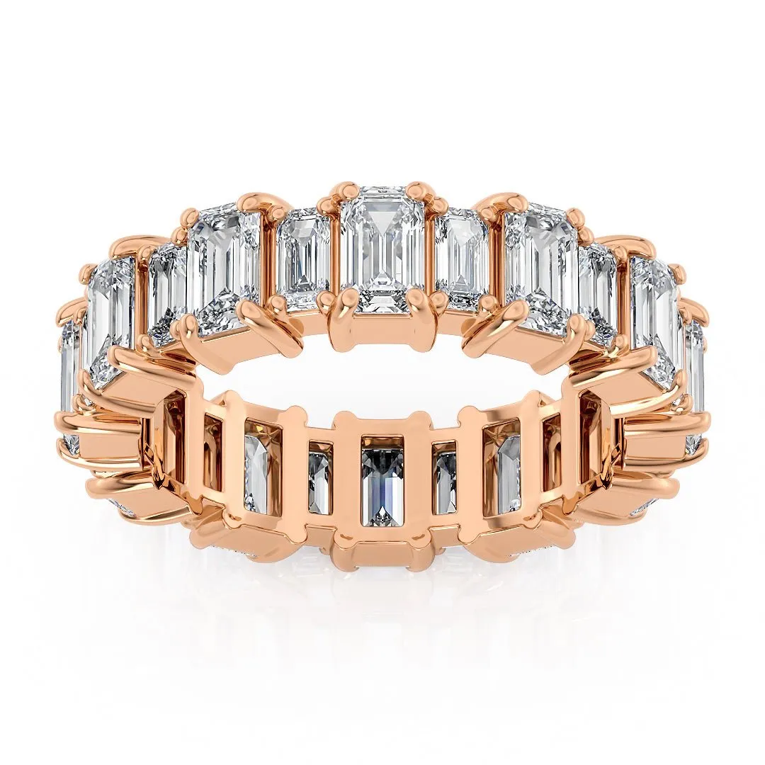 Emerald Cut Eternity Band  Lab-Grown Diamonds - The Santiago Wedding Band