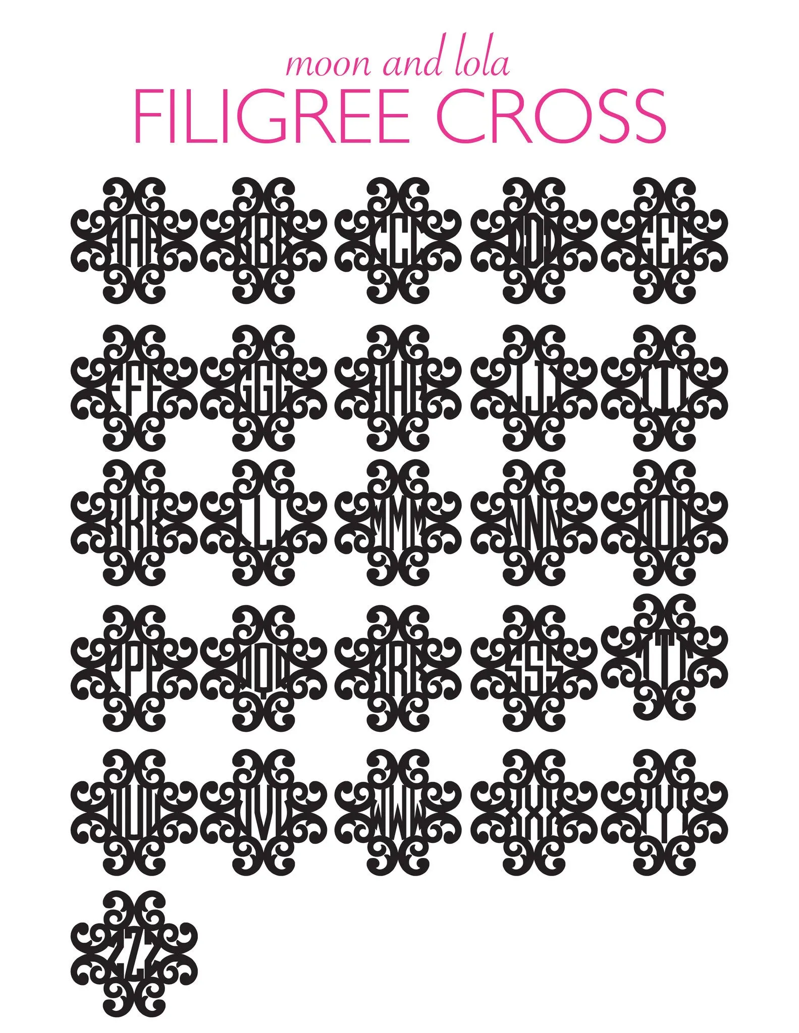 Filigree Cross Necklace (WS)
