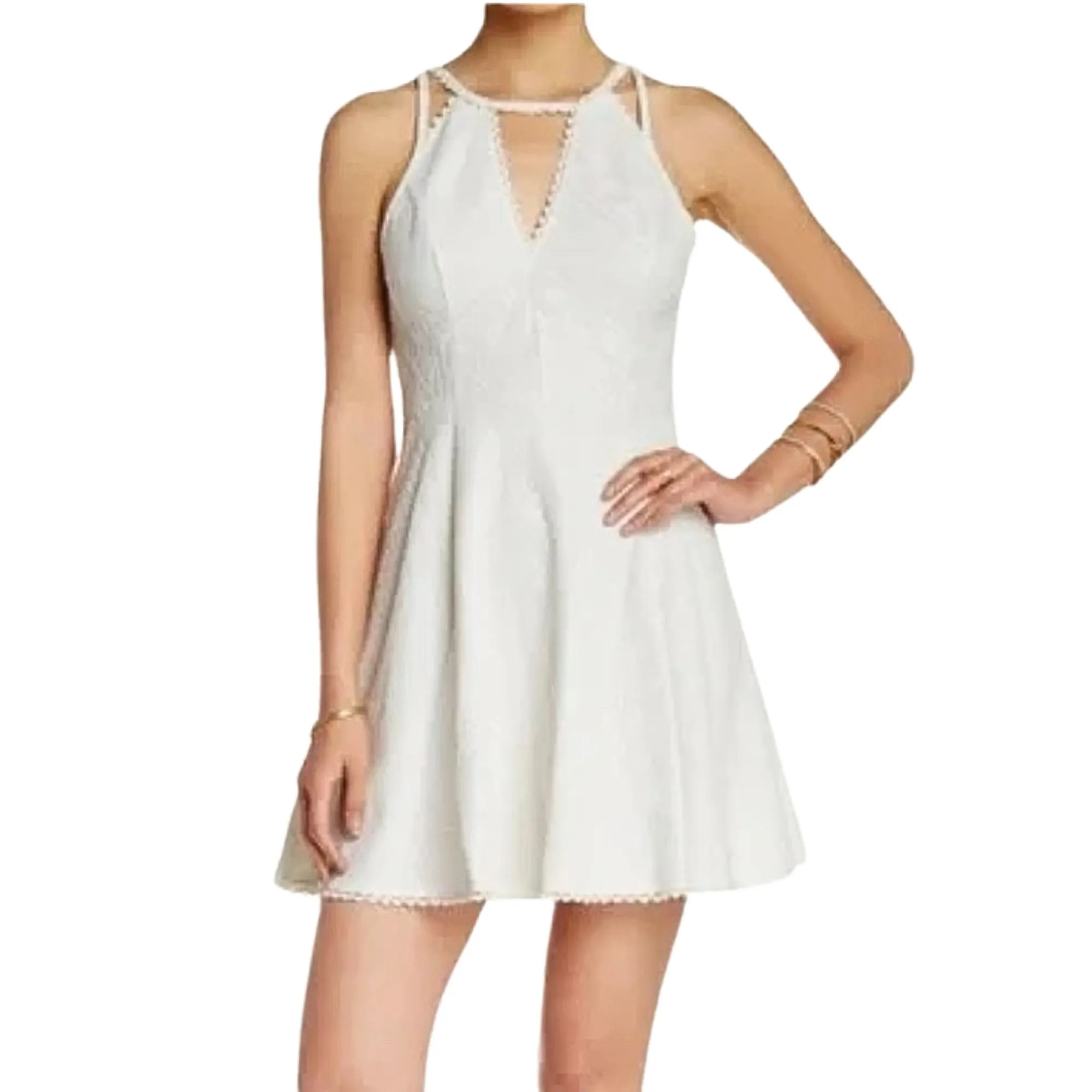 Free People Miss Connections Cutout Mini Dress