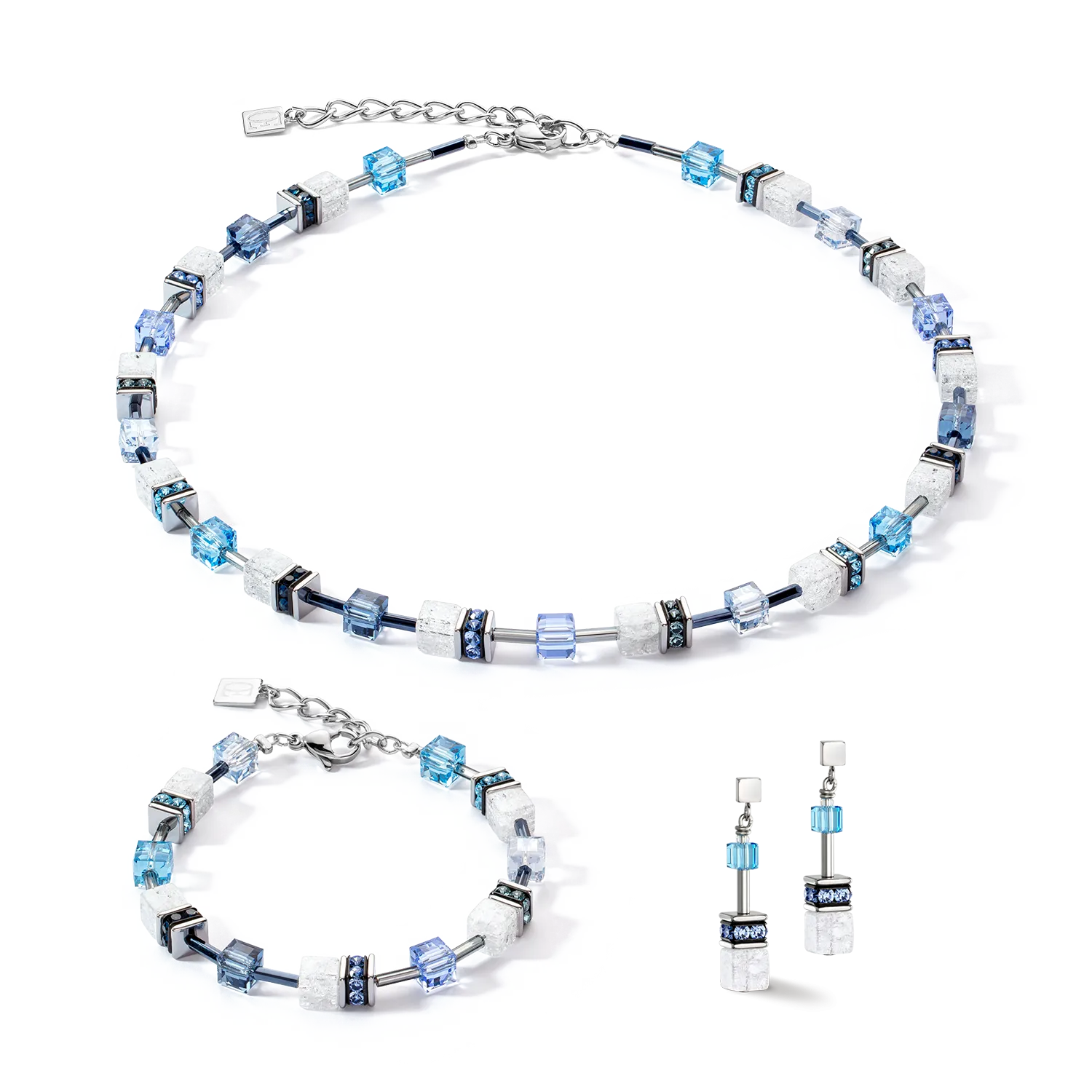 GeoCUBE® Iconic Nature necklace blue white