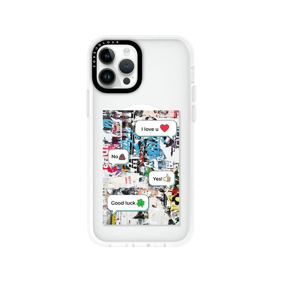 iPhone 12 Pro I Love U Dialogue Phone Case MagSafe Compatible