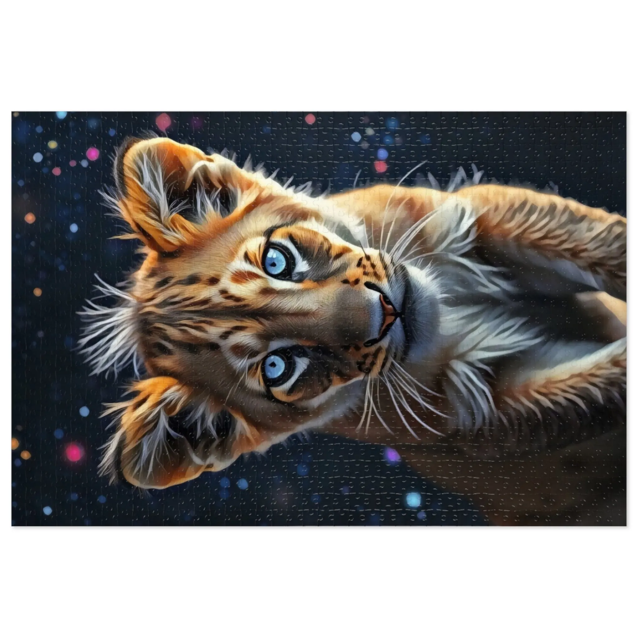 Jigsaw Puzzle - Starlit Gaze Lion Cub Art