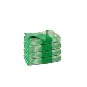 JUNA Check Bath Towels Set, Green, 4 pcs.