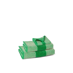 JUNA Check Towels Set, Green, 3 pcs.