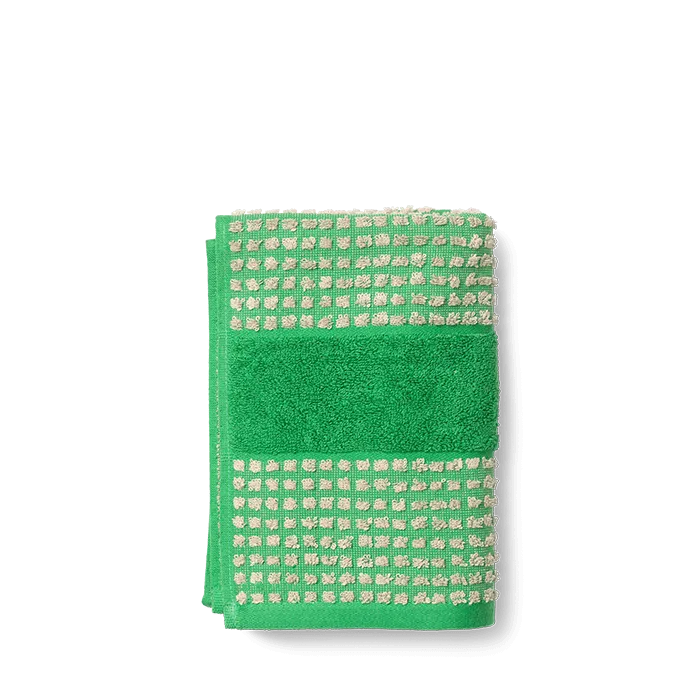 JUNA Check Towels Set, Green, 3 pcs.