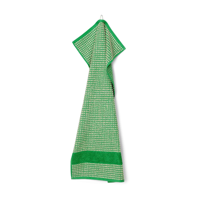 JUNA Check Towels Set, Green, 3 pcs.