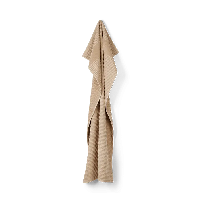 JUNA Check Towels Set, Sand, 3 pcs.