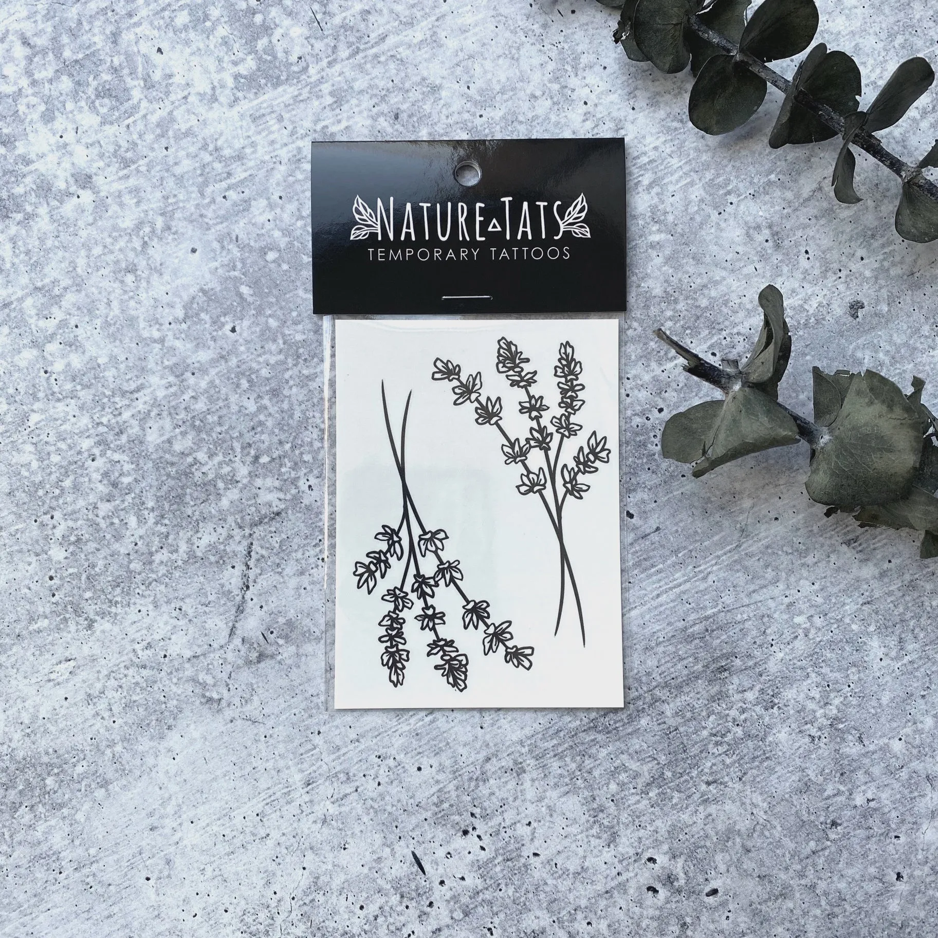 Lavender Twigs Temporary Tattoo