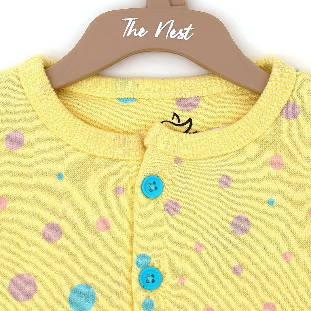 Lemonade Color Polka Dot Sleeping Suit Co-rd sets