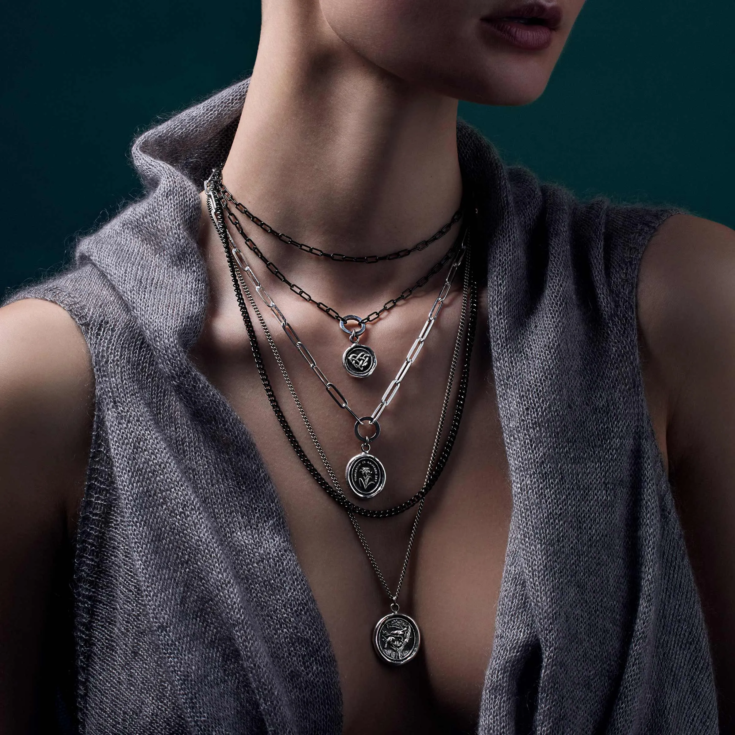 Love Knot Small Paperclip Chain Necklace