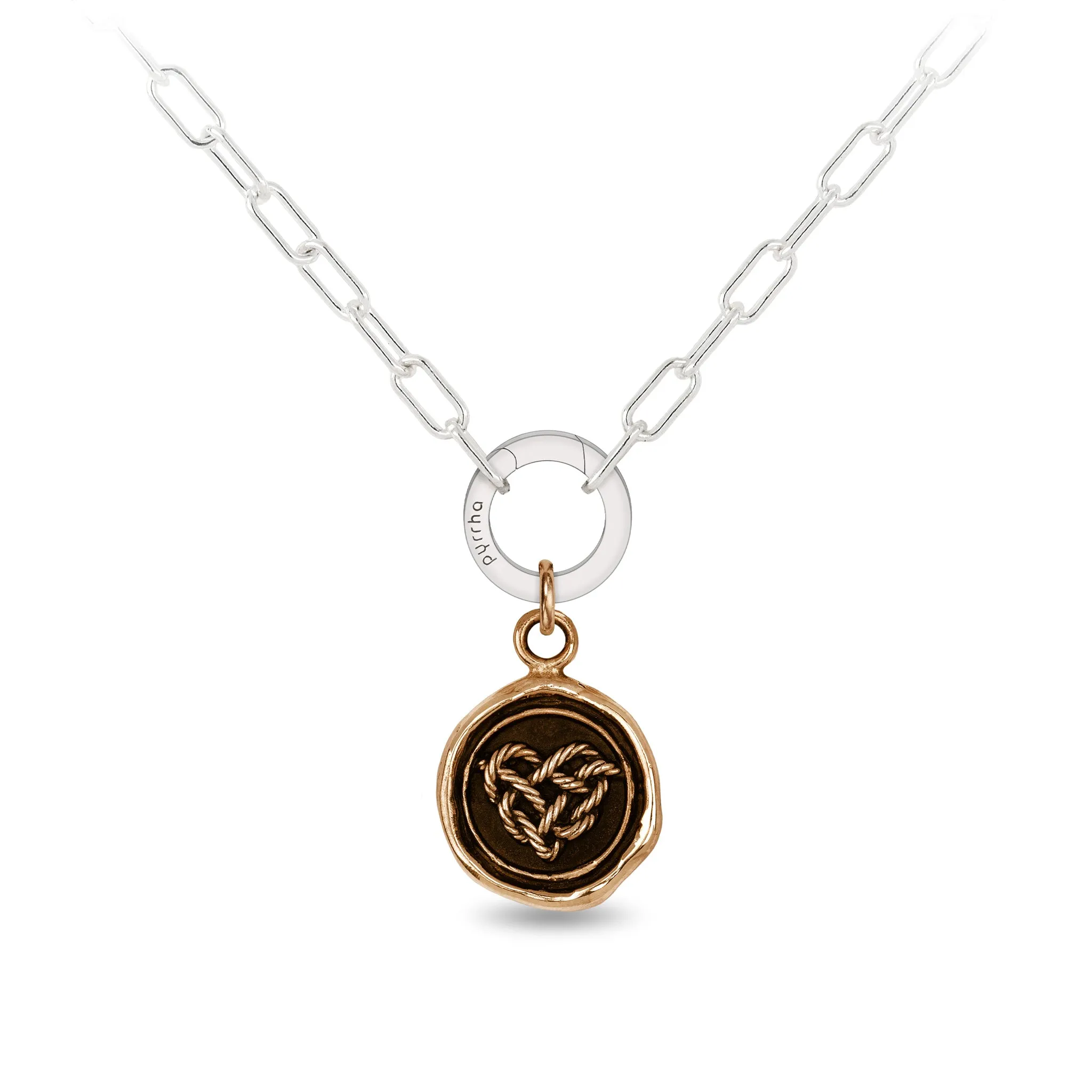 Love Knot Small Paperclip Chain Necklace