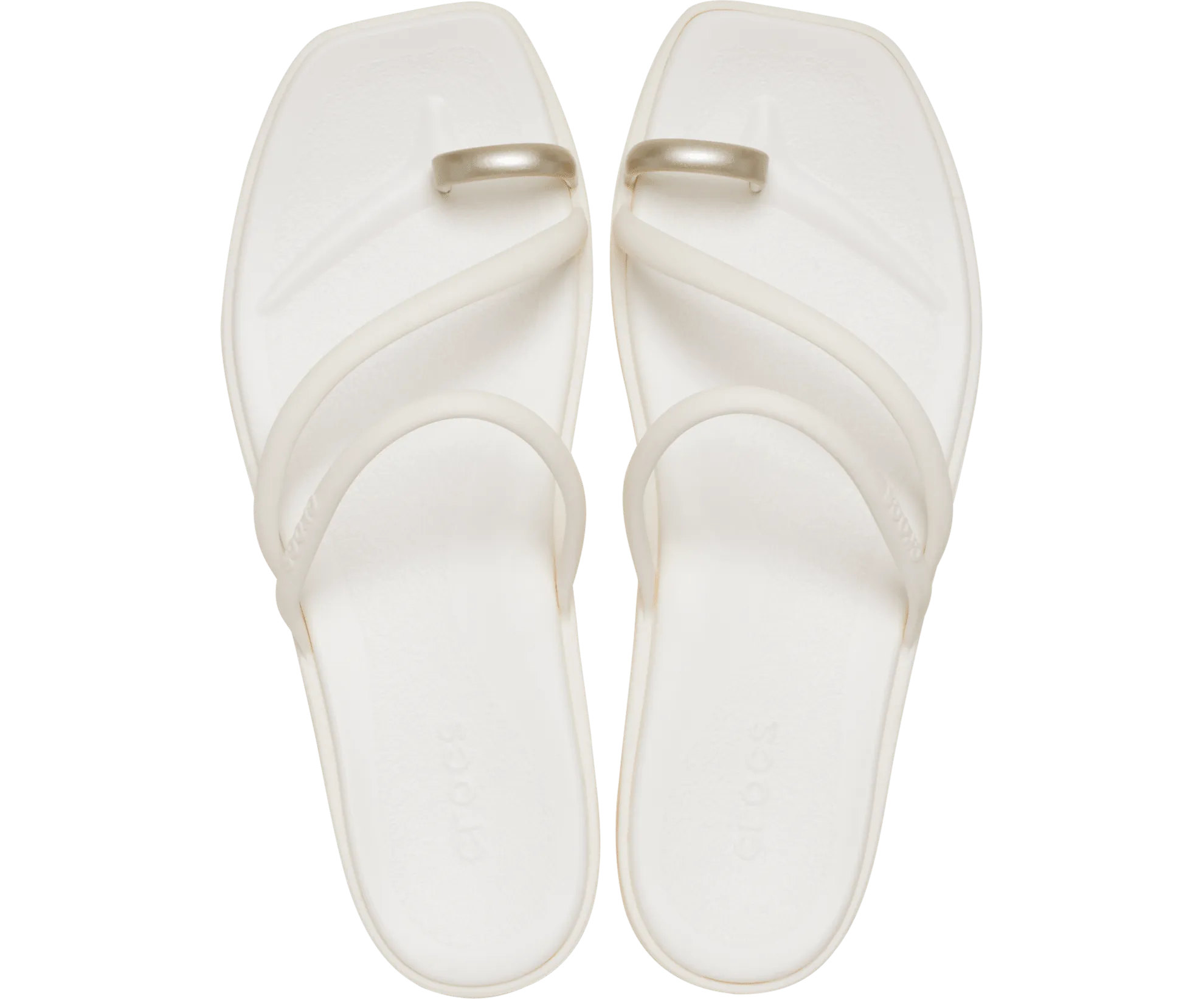 Miami Metallic Toe Loop Sandal - chalk