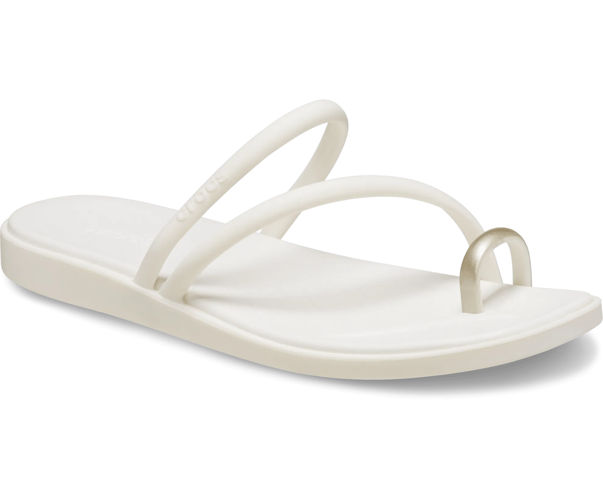 Miami Metallic Toe Loop Sandal - chalk
