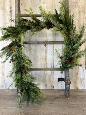 Mixed Georgia Pine Garland with Pinecones