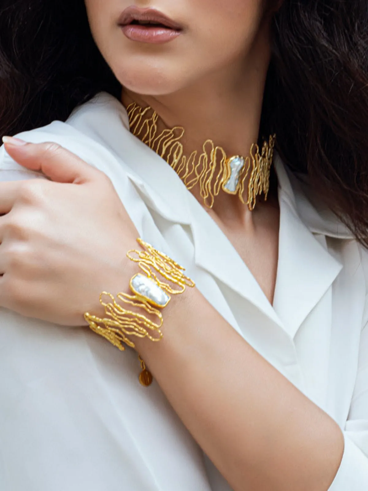 MOKUZAI Signata Bracelet Gold Tone