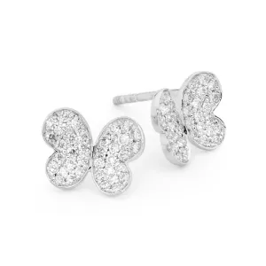 Pave Butterfly Stud Earrings